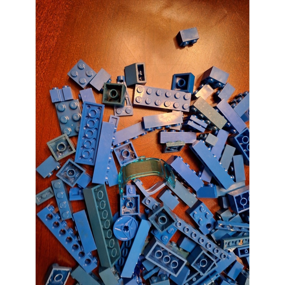LEGO Blue Bulk Bricks and Parts 1/2 pound bag of Mixed Assorted Specialty Pieces - Picture 12 of 13